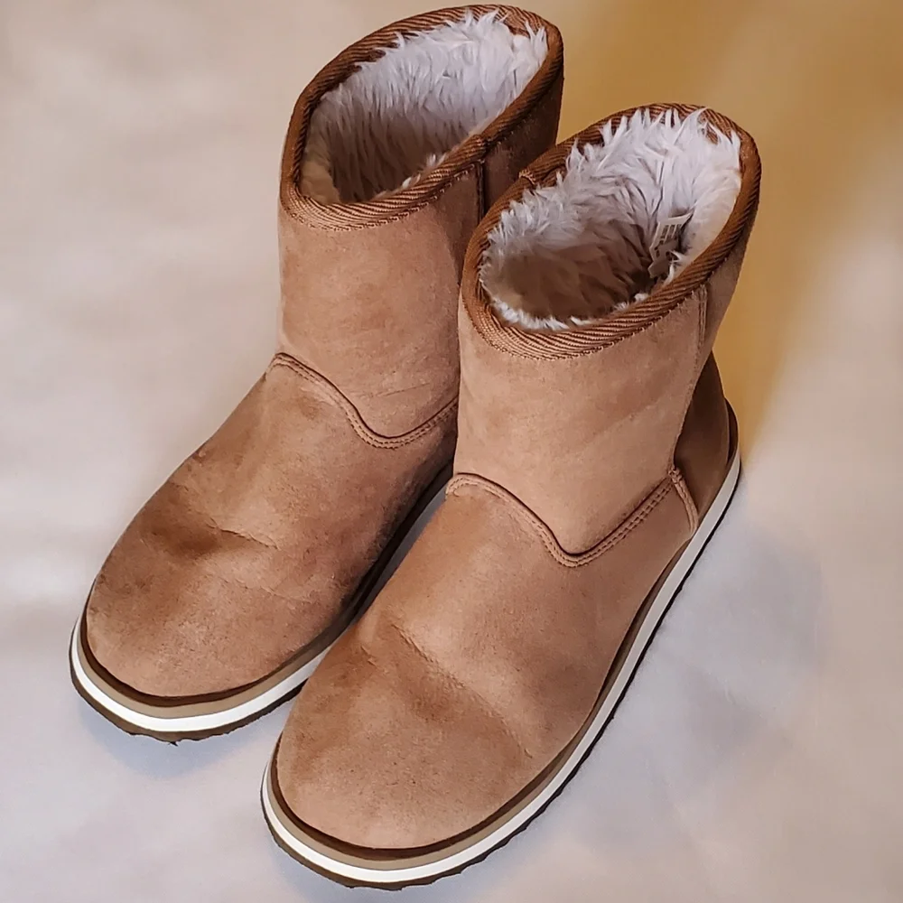 Girl's 2 Wonder Nation Chestnut Faux Fur Shearling Boots